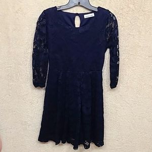 Small, Stella Cruz, blue, lace dress